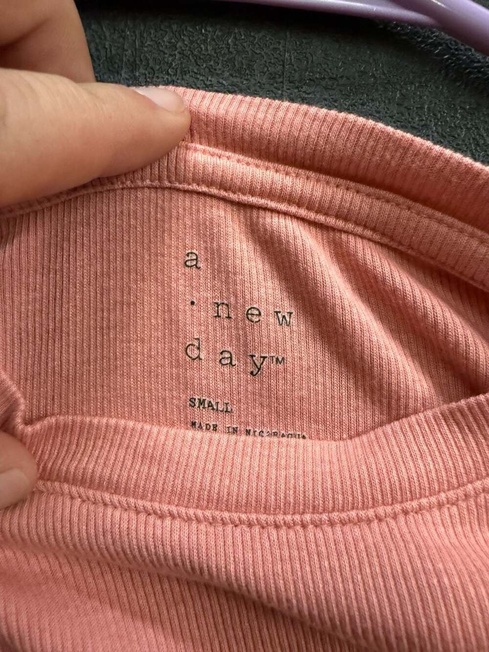 A New Day Ribbed Long Sleeve Top Size Small Pink - Picture 2 of 3